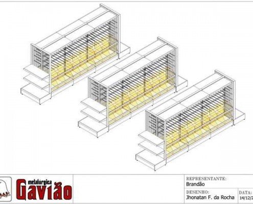 Projeto em 3D - Expositor e Gôndolas