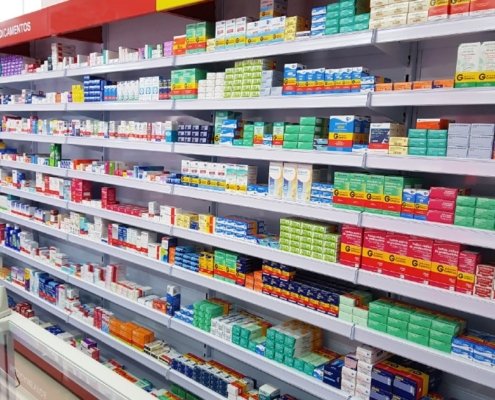 Gôndolas para medicamentos